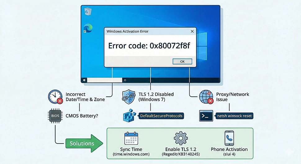 Как исправить ошибку 0x80072f8f при активации Office и Windows Как исправить ошибку 0x80072f8f при активации Office и Windows